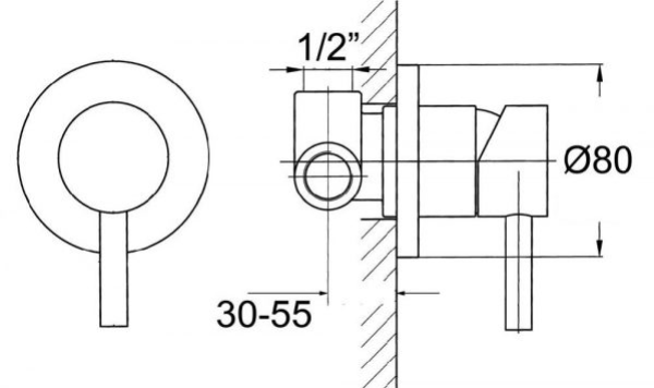Industry Shower/Bath Mixer Gun Metal