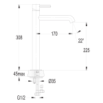 Industry Tall Basin Mixer Gun Metal