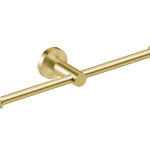 Metro Double Toilet Roll Holder Brushed Gold
