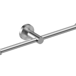 Metro Double Toilet Roll Holder Brushed Stainless