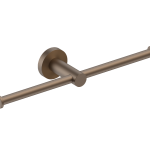 Metro Double Toilet Roll Holder Brushed Bronze