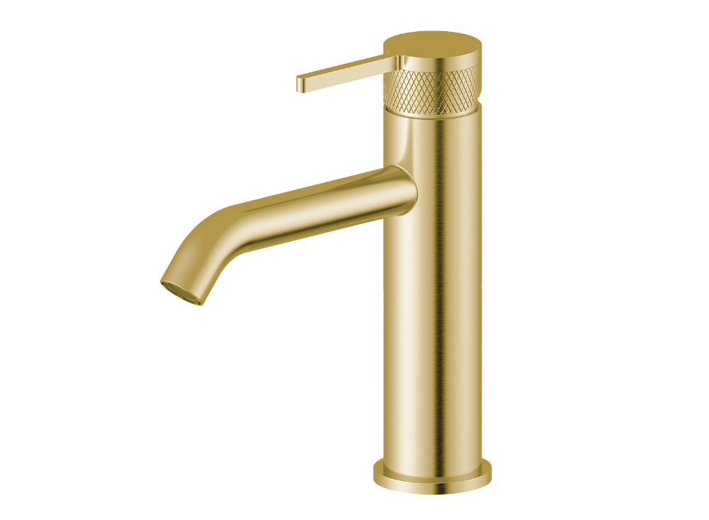 Pioneer Forge Standard Height Basin Mixer Brushed Gold