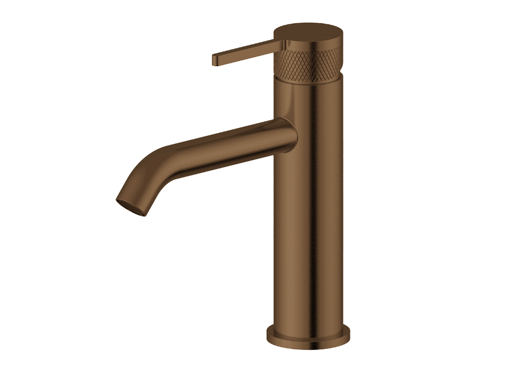 Pioneer Forge Standard Height Basin Mixer Brushed Bronze
