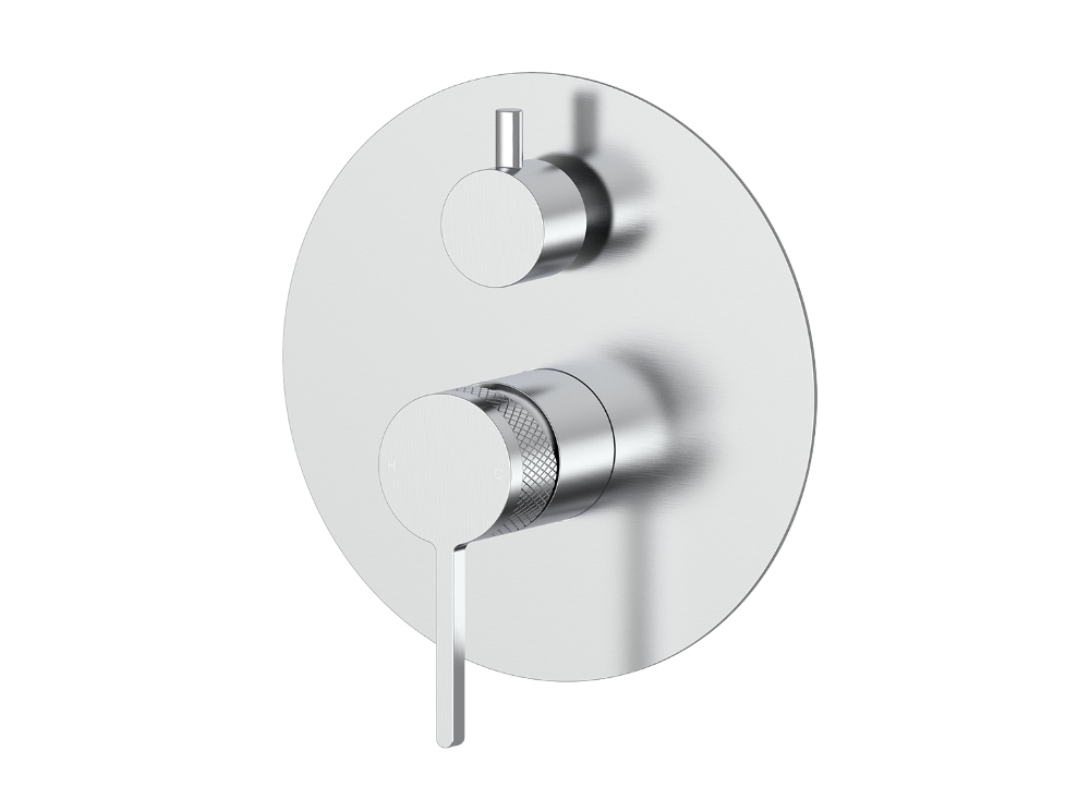 Pioneer Forge Shower Divert Mixer Brushed Stainless