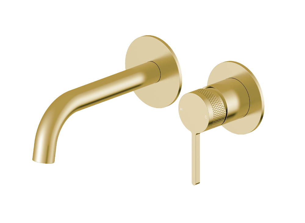 Pioneer Forge Wall Basin Set Brushed Gold