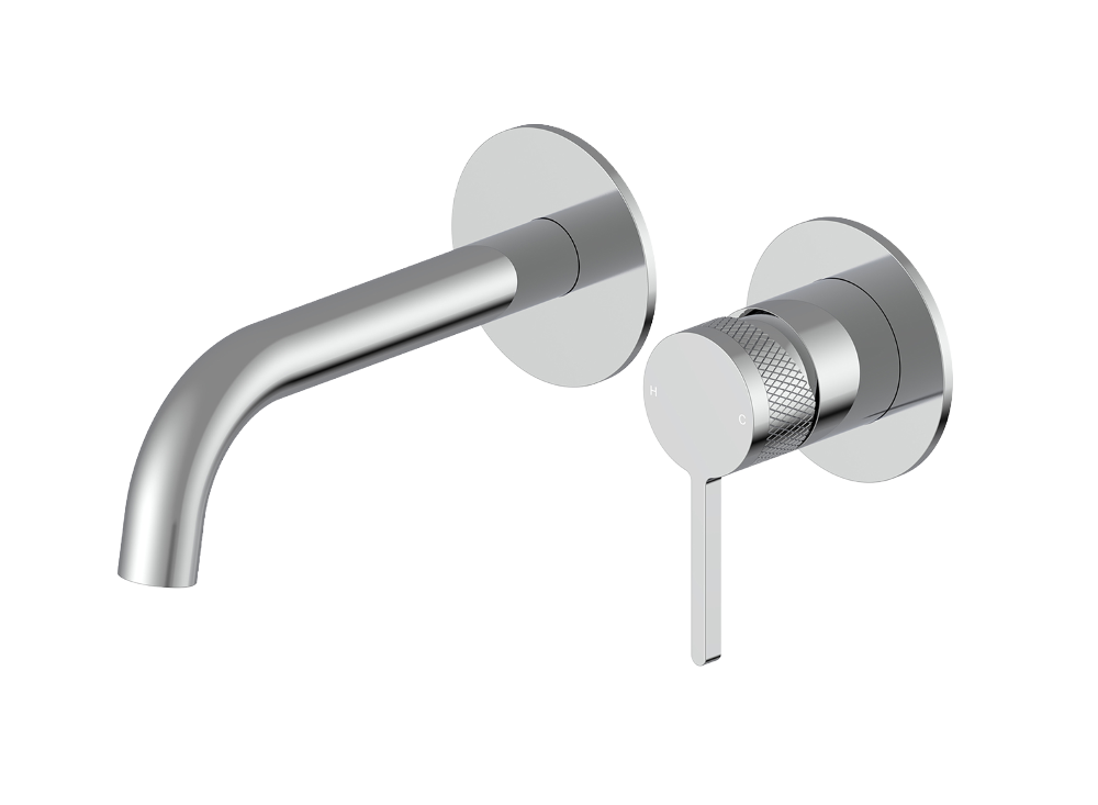 Pioneer Forge Wall Basin Set Chrome