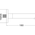 Urban Straight Wall Mounted Bath Spout Brushed Stainless