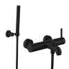 Carbon Wall Mount Bath Mixer and Hand Shower Satin Black