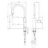 Civic Extractable Kitchen Mixer Gunmetal