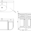 Kzoao England freestanding vanity 1200mm Grey