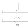 Colab Double Toilet Roll Holder Brushed Nickel