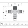 Caleffi 5231 40mm Heavy Duty Tempering Valve