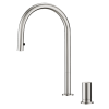 Pioneer Doppia Bench Extractable Kitchen Mixer Brushed Stainless