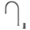 Pioneer Doppia Bench Extractable Kitchen Mixer Gunmetal