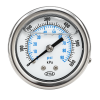 Kingtai SS Pressure Gauge 1/4" Back Connection 6 bar